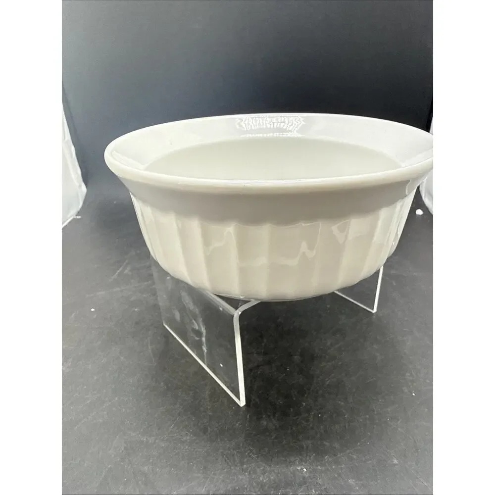 CorningWare French White Stoneware 16 Oz Round Ramekin Souffle Baking Dish